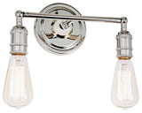 Soho 2 Light Swivel Wall Light, Polished Nickel