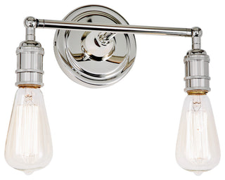 Soho 2 Light Swivel Wall Light, Polished Nickel