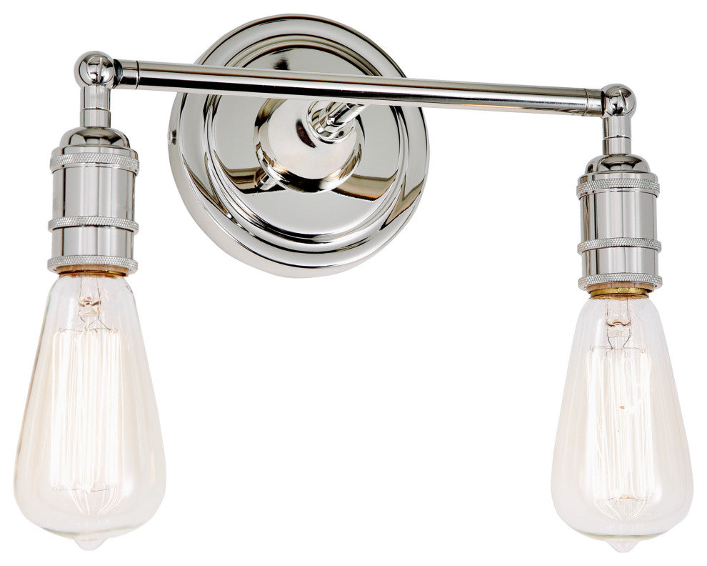 Soho 2 Light Swivel Wall Light, Polished Nickel
