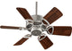 30" 6-Blade Estate Ceiling Fan, Satin Nickel