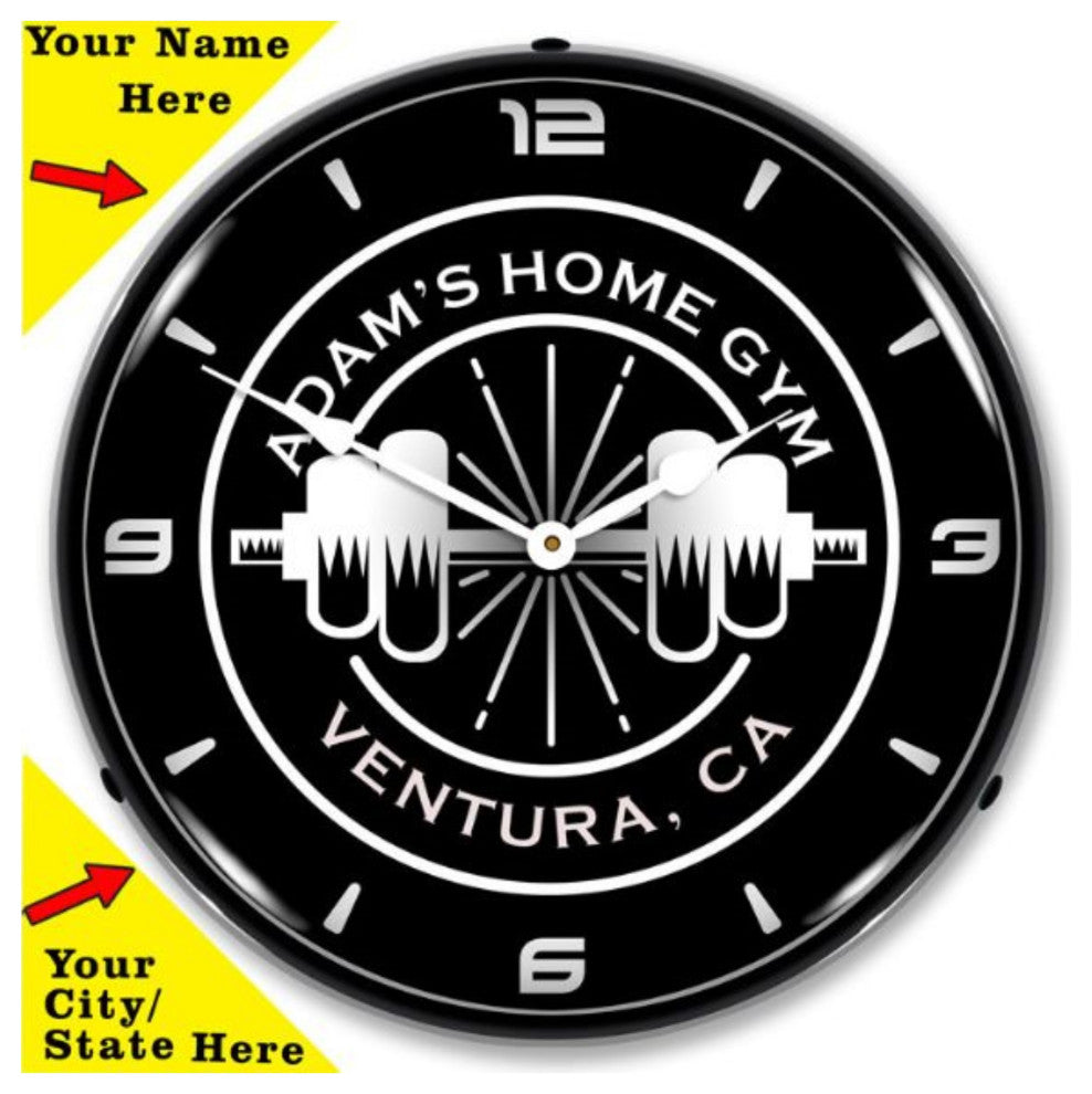 AG20111166 Add Your Name Home Gym Clock