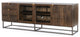 Kelby Media Console-Carved Vintage Brown