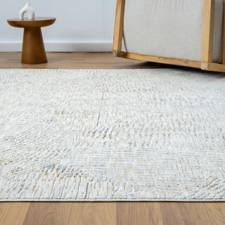 Brynn Light Gray/Ivory Minimal Abstract Indoor Area Rug, 2' x 3'