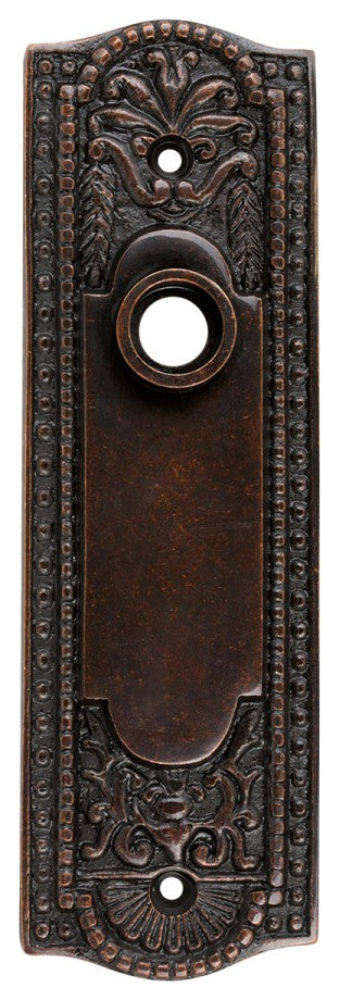 Black Door Plate Bronze Solid Brass Finish Without Keyhole Renovators Supply