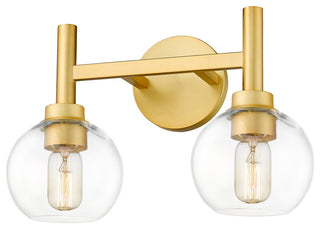 Zlite 7502-2V-BG 2-Light Vanity, Clear
