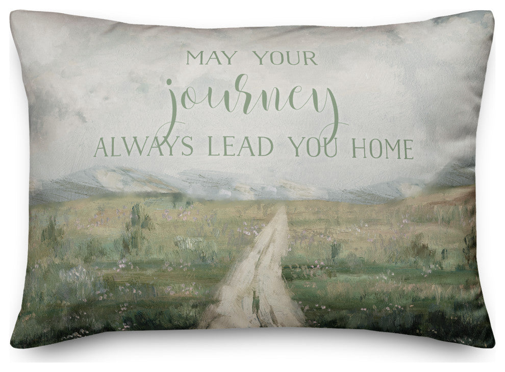 May Your Journey Lead You Home 14"x20" Spun Poly Pillow