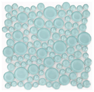 Circular Glass Tile Series for Floors Walls, Mint