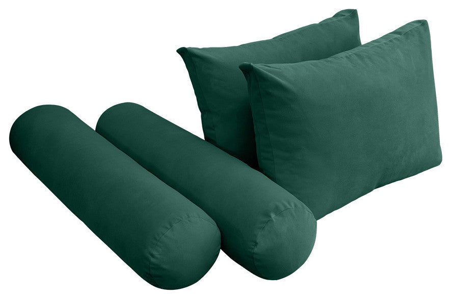 STYLE V2 Full Velvet Knife Edge Indoor Daybed Bolster Pillow |COVER ONLY| AD317