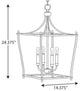 Parkhurst Collection Brushed Nickel 4-Light Foyer