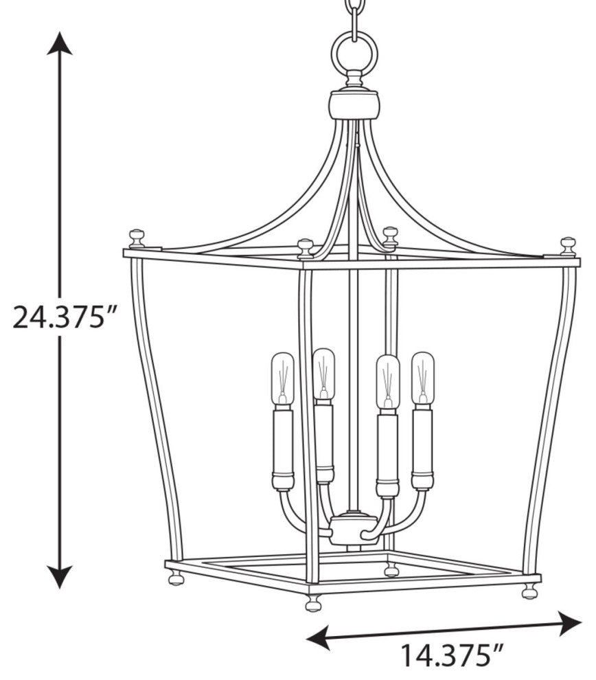 Parkhurst Collection Brushed Nickel 4-Light Foyer