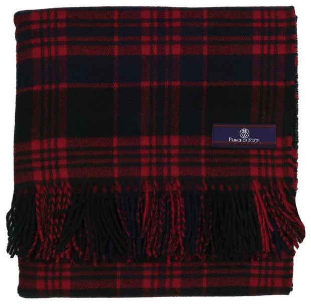 Prince of Scots Highland Tartan Tweed Merino Wool Throw, Macdonald