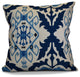 Bombay 6 Geometric Print Pillow, Navy Blue, 18"x18"