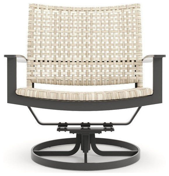Jasper Swivel Rocker Lounge Chair, Textured Pewter