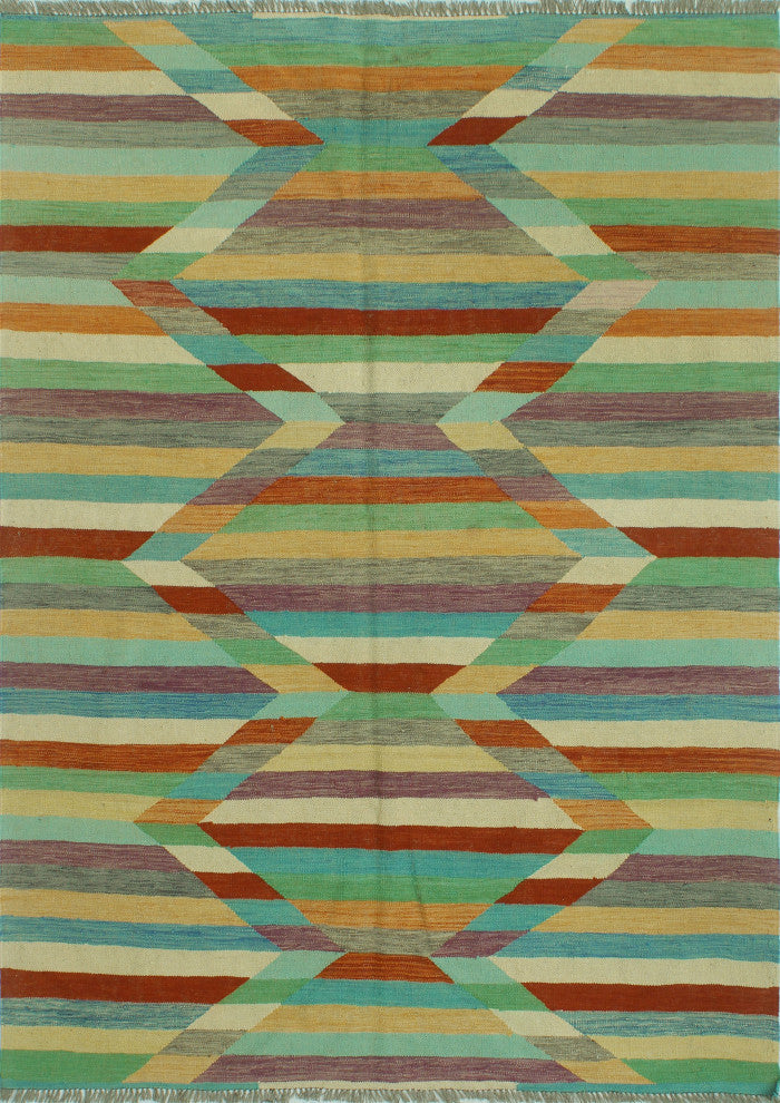 Winchester Kilim Salman Burgundy/Ivory Rug, 5'7x7'9