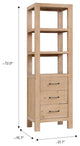 Leon Storage Cabinet for Bath, Kitchen and Living Room, Fir Wood Brown, 22"