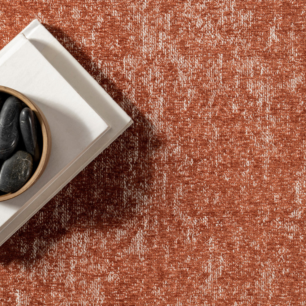 Nuloom Elspeth Casual Faded Washable Rug, Burnt Orange 7' 3" x 9' 3"