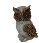 15" Brown and Charcoal Owl Indoor Outdoor Statue