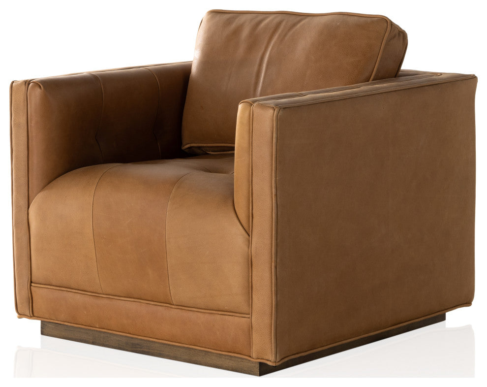 Kiera Swivel Chair-Palermo Cognac