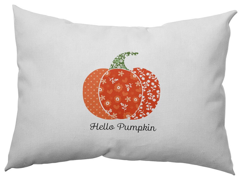Hello Pumpkin Accent Pillow, Harvest Orange, 14"x20"