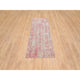 Rose Pink, Jacquard Hand Loomed, Wool and Art Silk, Runner Rug, 2'6"x8'0"
