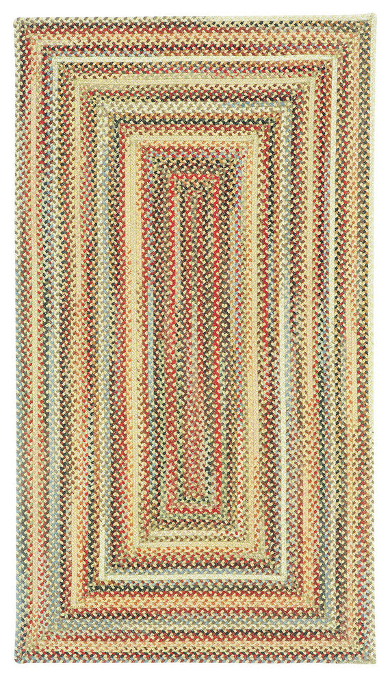 Capel Portland Gold 0346_100 Braided Rugs - 9' 2" X 13' 2" Concentric Rectangle