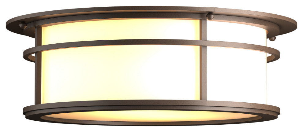 Province Outdoor Flush Mount, Coastal Bronze Finish, Opal Glass