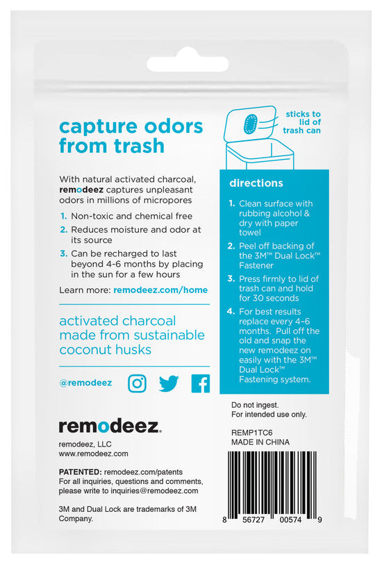 Remodeez REMP1TC6 Outsmart Smell Trash Can Deodorizer, 0.25 Lb