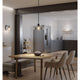 Singleton 1-Light 14" Matte Black Medium Pendant Light With Clear Glass Shade