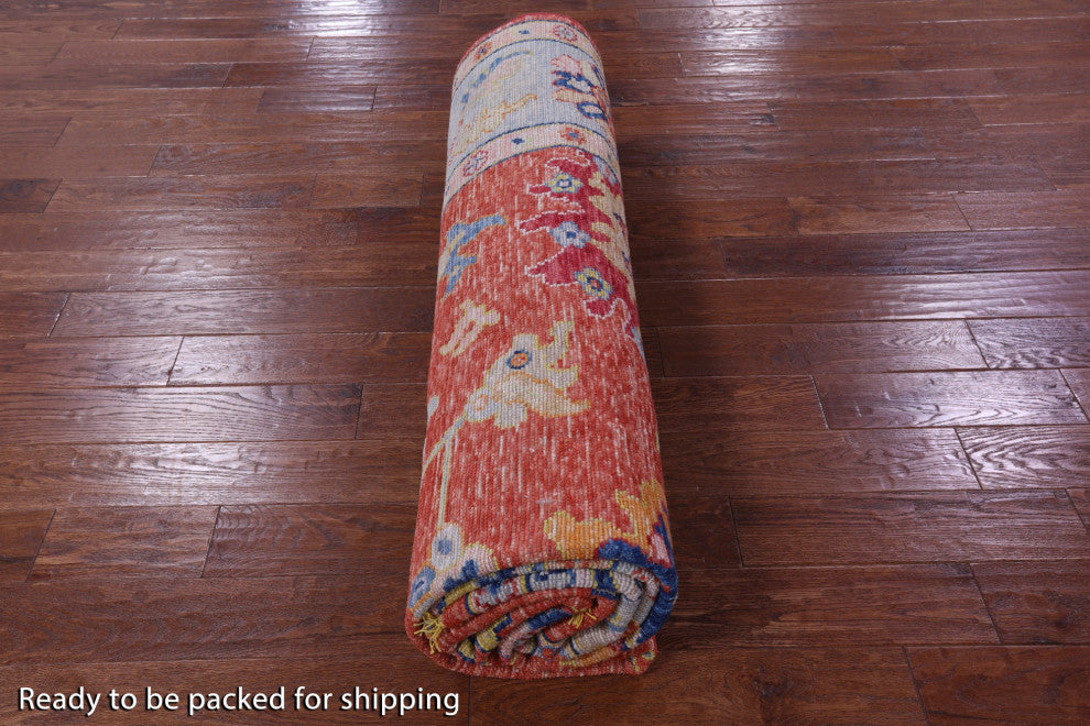 Turkish Oushak Hand Knotted Wool Rug 8' 11" X 11' 5" - Q14801