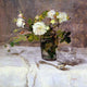 Eva Gonzales Roses in a Glass Premium Canvas Print