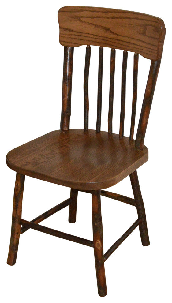 Hickory Panel Back Dining Chair, Walnut Finish