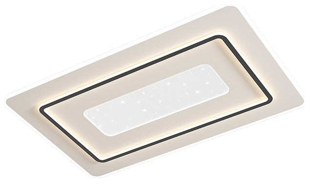 Lessines | Rectangle Minimalist Acrylic LED Ceiling Light, Grey