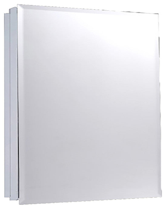 Euroline Medicine Cabinet, 18"x24", Beveled Edge, Partially Recessed