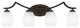 Zilo 4 Light Bath Bar, Dark Granite Finish, 5" White Linen Glass