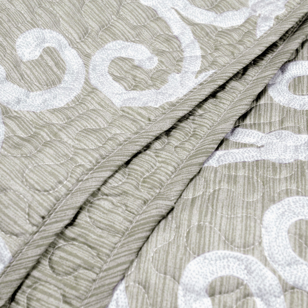 5 Piece Glena Gatework Bedspread, 102" X 90