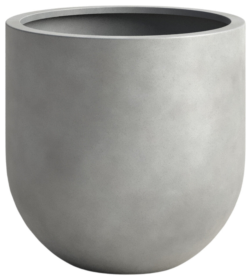 DTY Signature Mount Antero 1-piece Fiberstone Bullet Planter, Gray, Small
