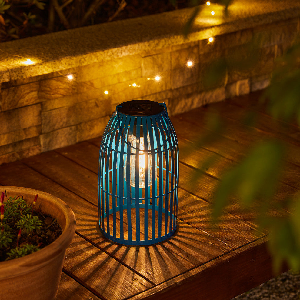 Metal Woven Solar Powered Hanging Lantern, 2-Piece Set