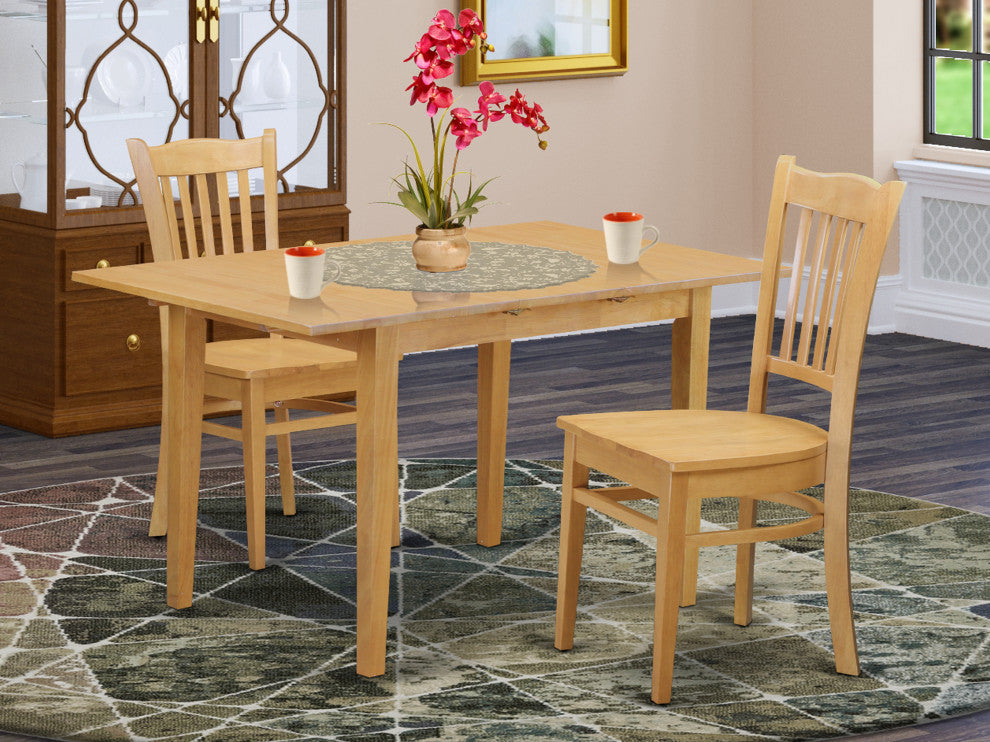 3 Pc Dining Room Set - Dinette Table And 2 Kitchen Dining Chairs