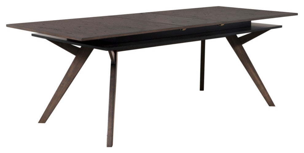 Lennox Rectangular Extension Dining Table, Dark Tobacco