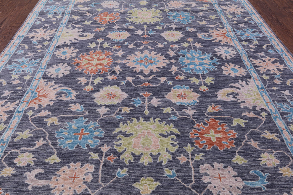 Handmade Turkish Oushak Wool Rug 9' 0" X 12' 0" - Q13359