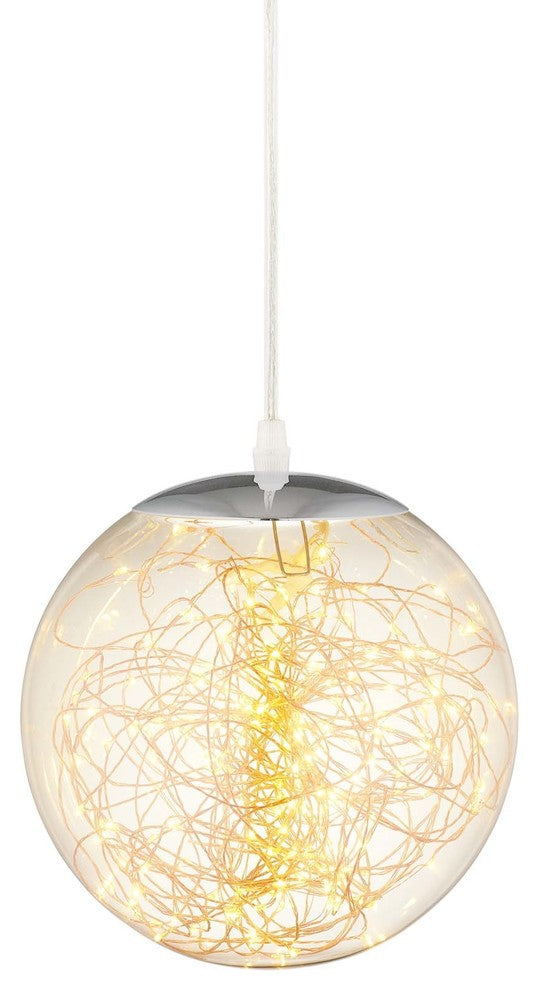 Fairy 12" Amber Glass Globe Ceiling Light Pendant Chandelier