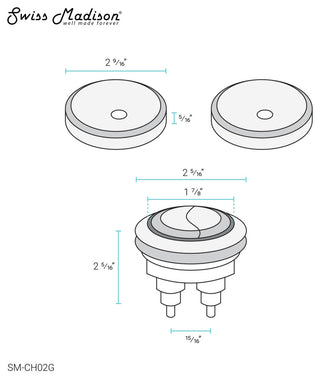 Toilet Hardware Brushed Gold, SM-1T112