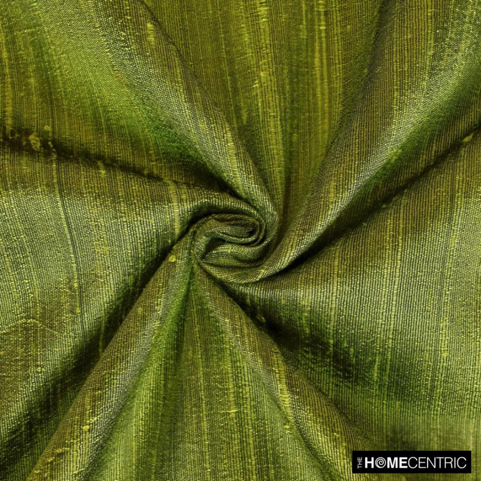 Olive Green Silk Dupioni Fabric By The Yard, 5 Yards For Curtain, Dress