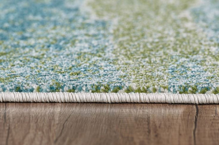 3"x5" Blue Sage Impressionistic Ocean Area Rug