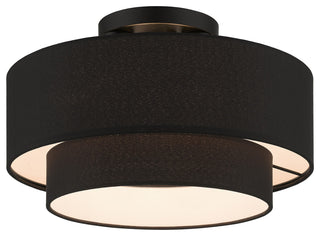 Bainbridge 3-Light Black Large Semi-Flush