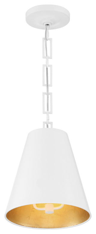 Alston 2 Light Chandelier, Matte White + Antique Gold