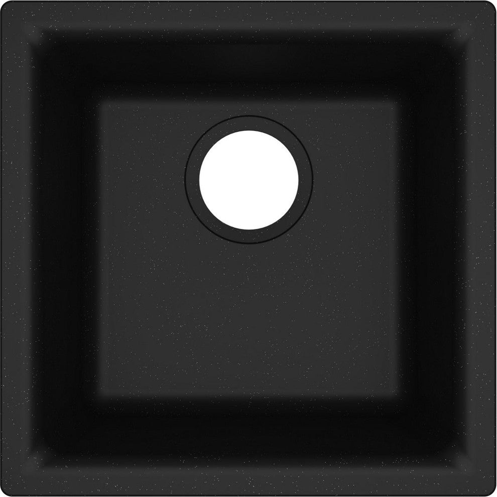 Elkay 15 3/4" Single Bowl Drop In/Undermount Bar/Prep Kitchen Sink, ELG1616BK0