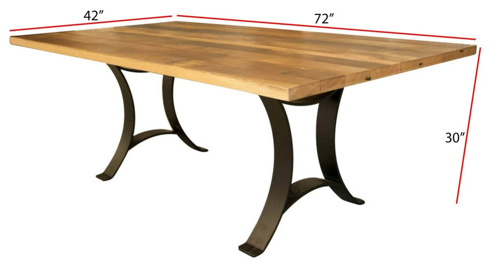 Boone Dining Table, Reclaimed Barnwood, Natural, 48x96, 2 Breadboard Exts