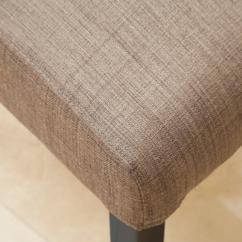 GDF Studio Heath Fabric Dining Chairs, Taupe, Set of 2