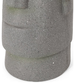 Harrod Outdoor Polynesian Decorative Planter, Stone Gray